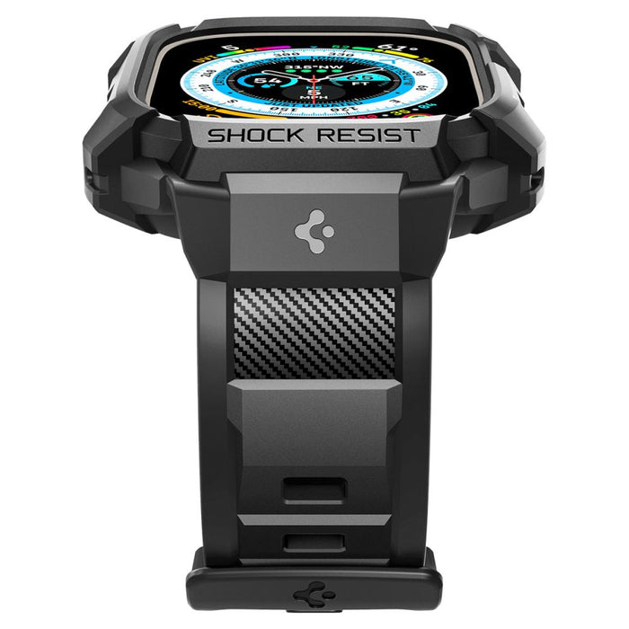 Spigen Rugged Armor Pro Apple Watch Ultra (49mm) Strap Case - Black