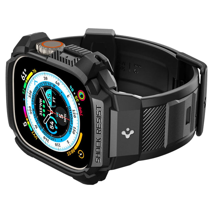 Spigen Rugged Armor Pro Apple Watch Ultra (49mm) Strap Case - Black