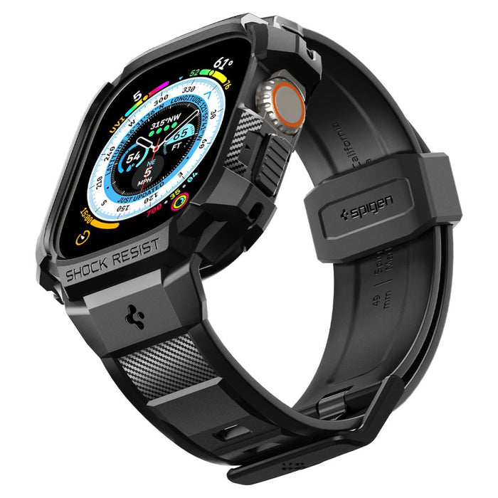 Spigen Rugged Armor Pro Apple Watch Ultra (49mm) Strap Case - Black
