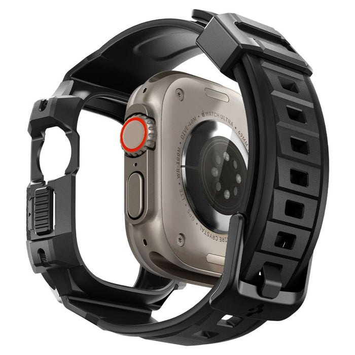 Spigen Rugged Armor Pro Apple Watch Ultra (49mm) Strap Case - Black