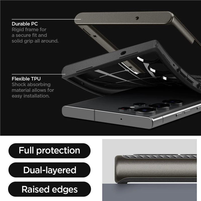 Spigen Neo Hybrid Case for Samsung Galaxy S23 Ultra - Metallic Gray