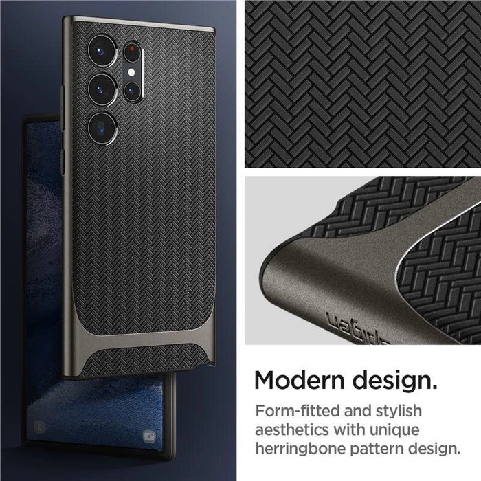 Spigen Neo Hybrid Case for Samsung Galaxy S23 Ultra - Metallic Gray
