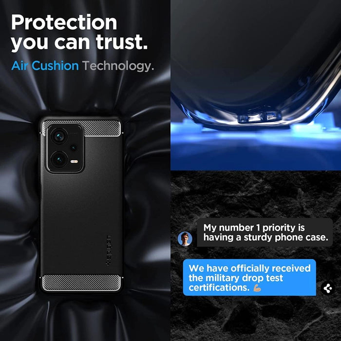 Spigen Rugged Armor case for Xiaomi Redmi Note 12 Pro+ 5G - matte black