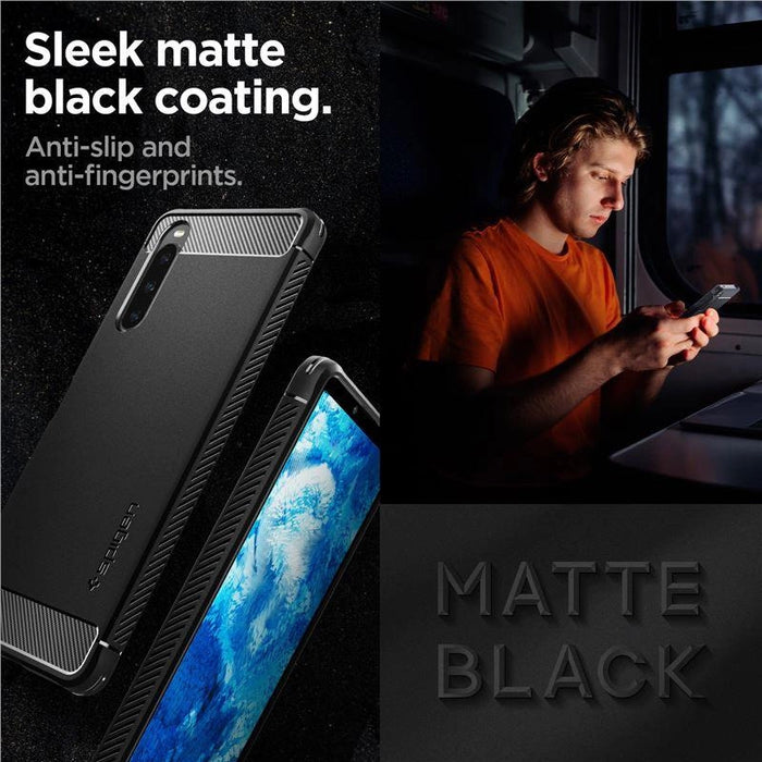 Spigen Rugged Armor Case for Sony Xperia 10 V - Matte Black