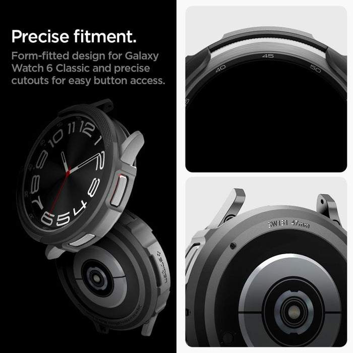 Spigen Liquid Air Case for Samsung Galaxy Watch 6 Classic (47mm) - Matte Black