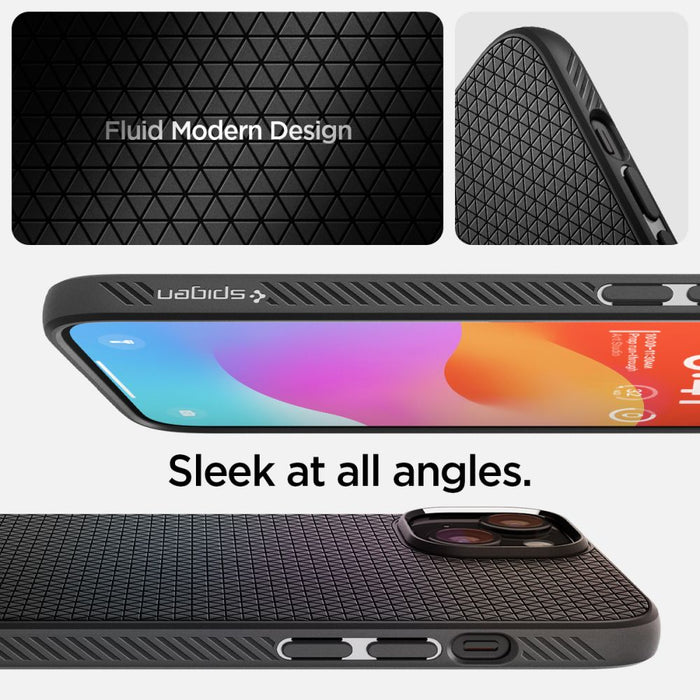 Spigen Liquid Air Case for iPhone 15 Plus - Matte Black