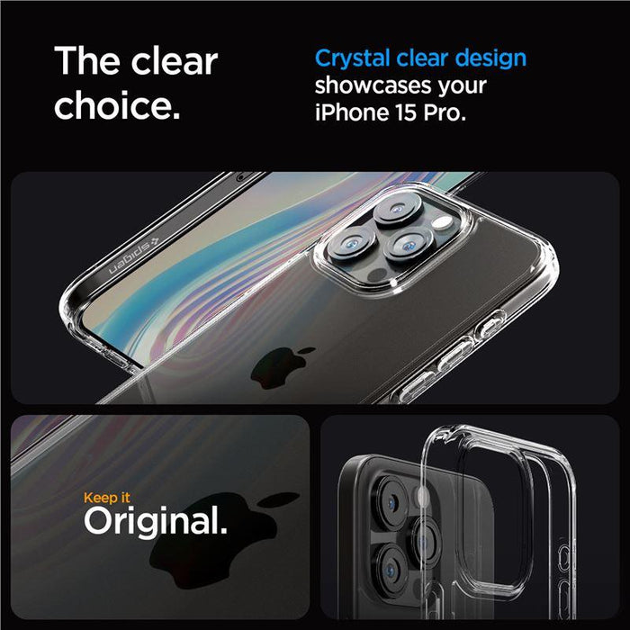 Spigen Crystal Hybrid iPhone 15 Pro Case - Clear