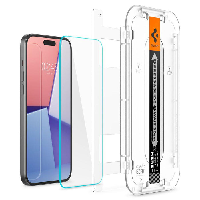 Spigen Glas.tR EZ Fit Tempered Glass for iPhone 15 Plus / 16 Plus