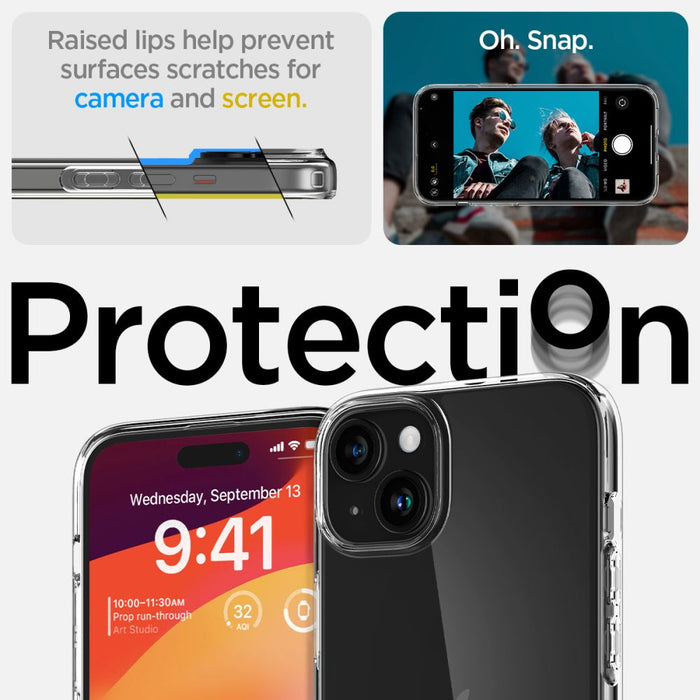 Spigen Liquid Crystal iPhone 15 Plus Case - Clear