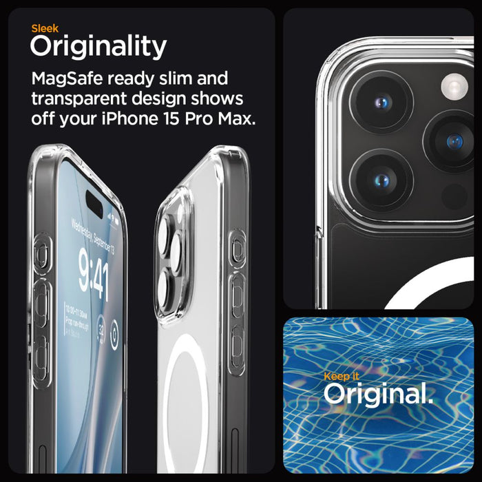 Spigen Ultra Hybrid Mag Case with MagSafe for iPhone 15 Pro Max - White