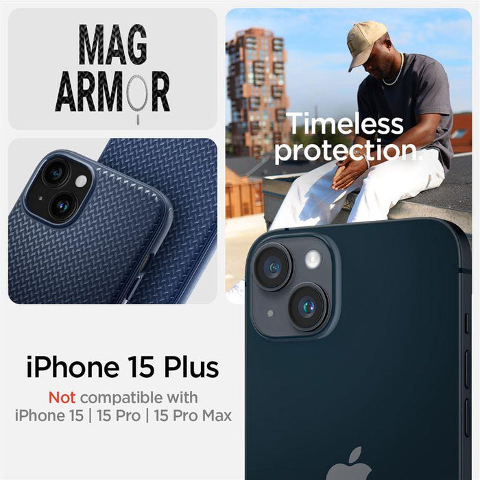 Spigen Mag Armor Case with MagSafe for iPhone 15 Plus - Blue