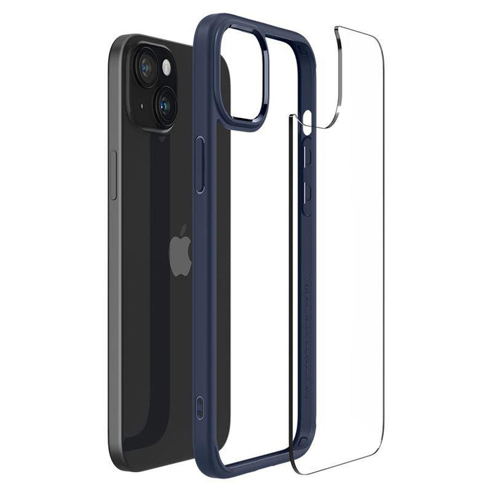 Spigen Crystal Hybrid iPhone 15 Plus Case - Clear Blue