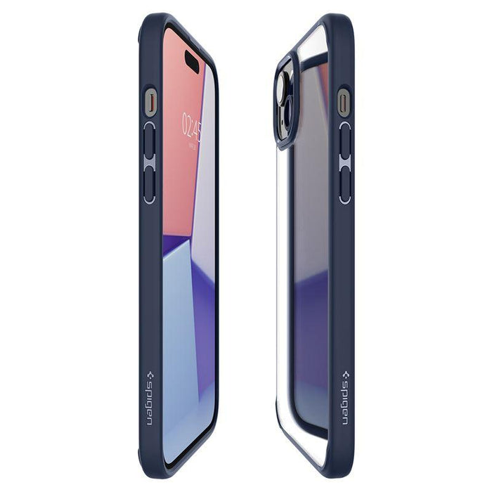 Spigen Crystal Hybrid iPhone 15 Plus Case - Clear Blue