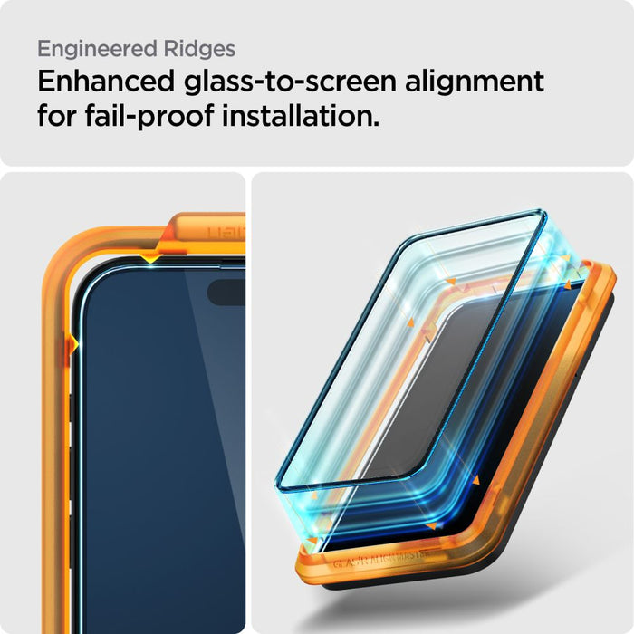 Spigen ALM Glass FC tempered glass for iPhone 15 Plus - black 2 pcs.