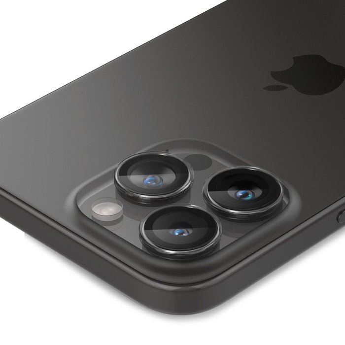Spigen Glas.tR EZ Fit Optik Pro Camera Cover for iPhone 15 Pro / 15 Pro Max / 16 Pro / 16 Pro Max / 17 Pro / 17 Pro Max - 2 pcs.