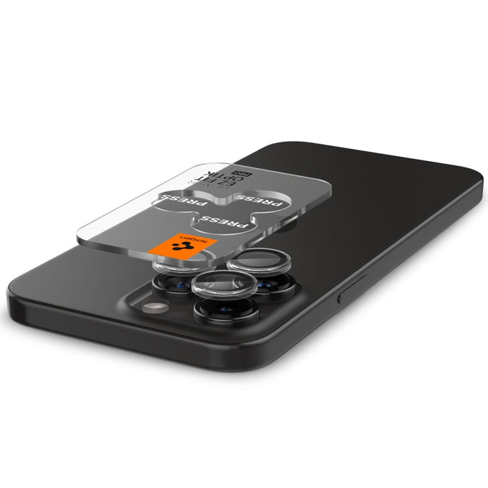 Spigen Glas.tR EZ Fit Optik Pro Camera Cover for iPhone 15 Pro / 15 Pro Max / 16 Pro / 16 Pro Max / 17 Pro / 17 Pro Max - 2 pcs.