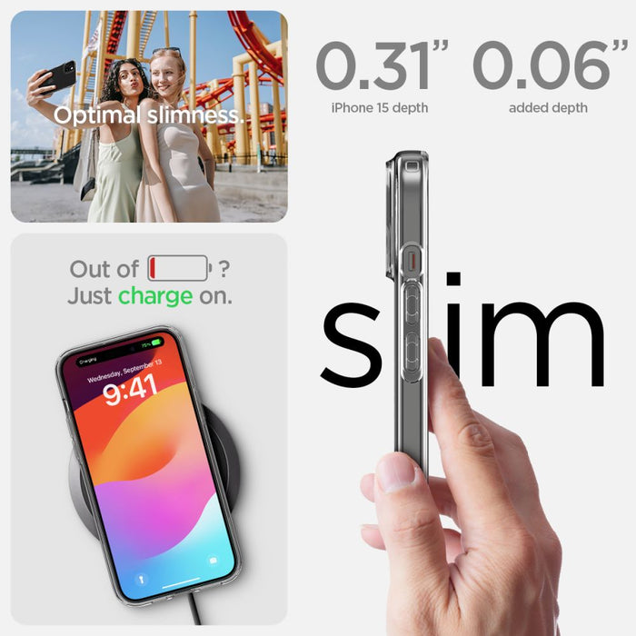 Spigen Liquid Crystal iPhone 15 Case - Clear