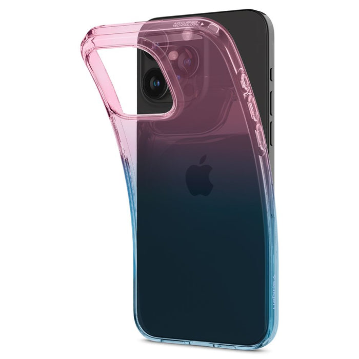 Spigen Liquid Crystal iPhone 15 Pro Case - Pink/Blue