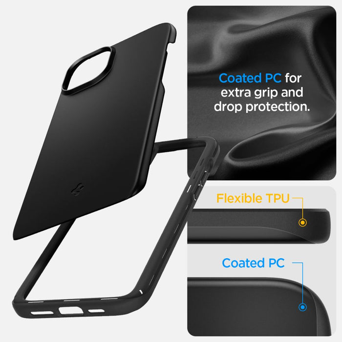 Spigen Thin Fit iPhone 15 Case - Black