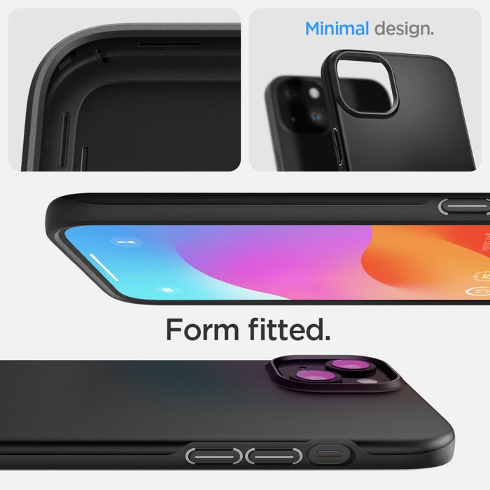 Spigen Thin Fit iPhone 15 Plus Case - Black