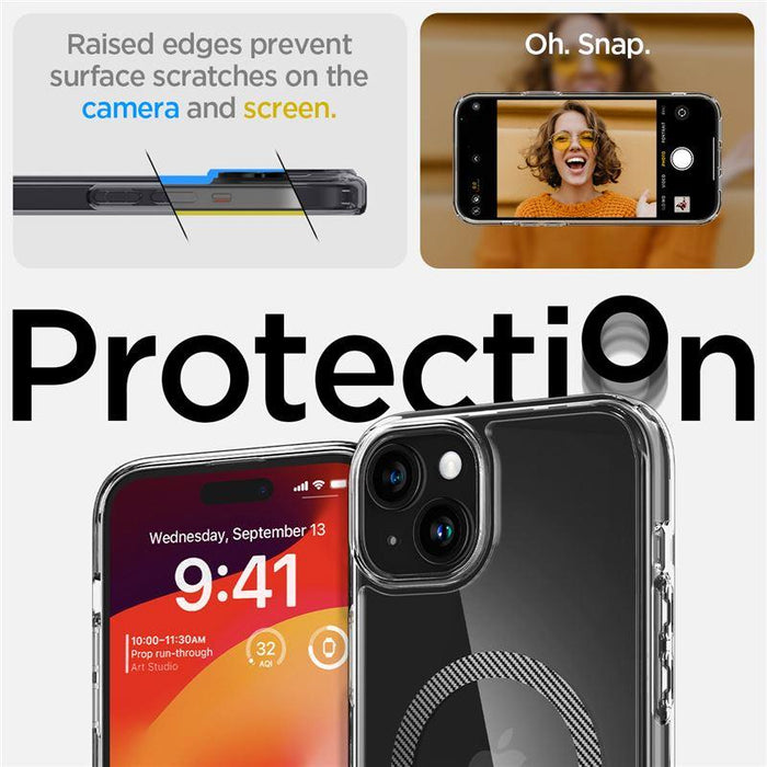 Spigen Ultra Hybrid MagSafe case for iPhone 15 Plus - carbon
