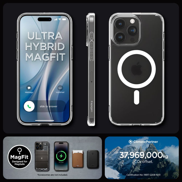 Spigen Ultra Hybrid Mag Case with MagSafe for iPhone 15 Pro - Clear Matte