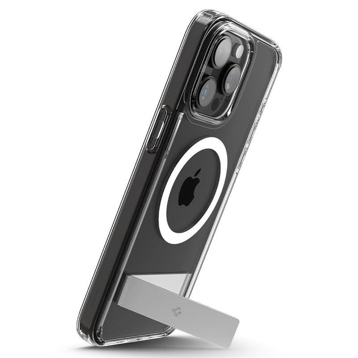 Spigen Ultra Hybrid S MagSafe Case with Stand for iPhone 15 Pro - Transparent