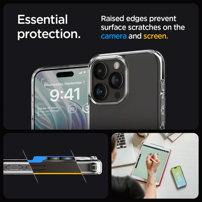 Spigen Ultra Hybrid iPhone 15 Pro Case - Clear Matte