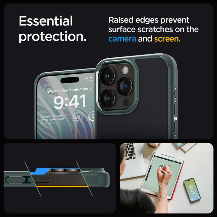 Spigen Ultra Hybrid iPhone 15 Pro Max Case - Dark Green