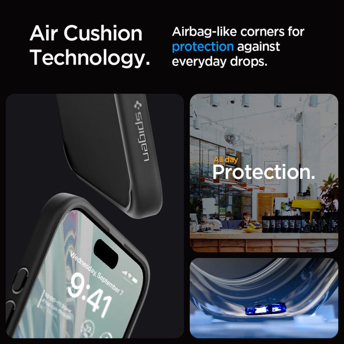 Spigen Ultra Hybrid iPhone 15 Pro Case - Matte Black
