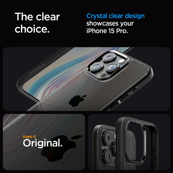 Spigen Ultra Hybrid iPhone 15 Pro Case - Matte Black