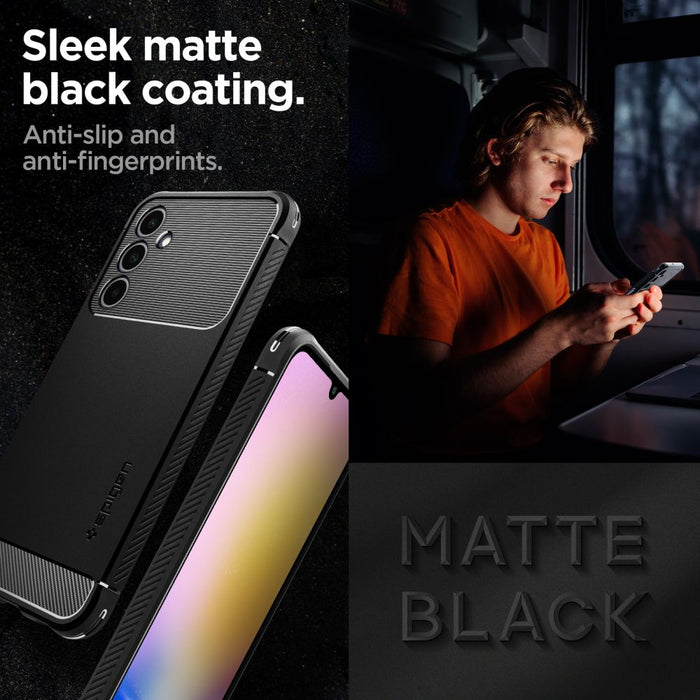 Spigen Rugged Armor Case for Samsung Galaxy A25 5G - Matte Black