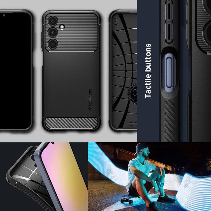 Spigen Rugged Armor Case for Samsung Galaxy A25 5G - Matte Black