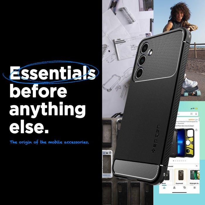 Spigen Rugged Armor Case for Samsung Galaxy A25 5G - Matte Black