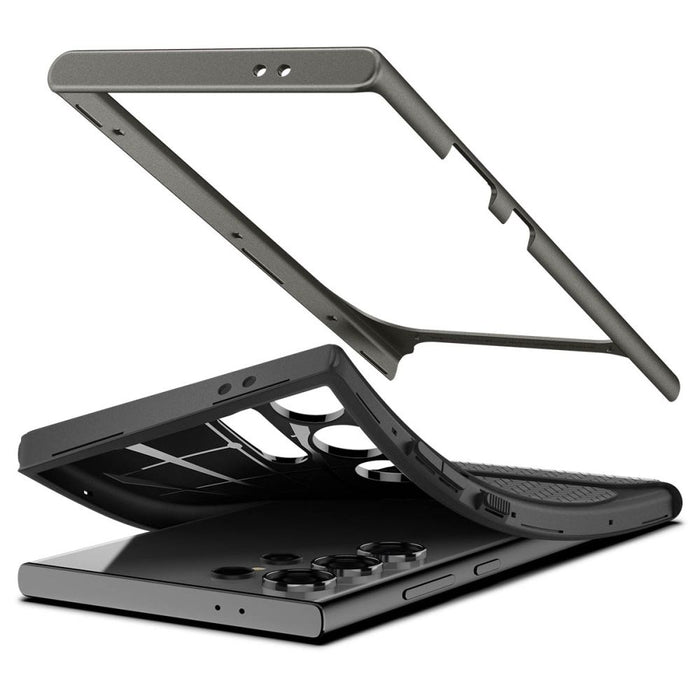 Spigen Neo Hybrid Case for Samsung Galaxy S24 Ultra - Metallic Gray