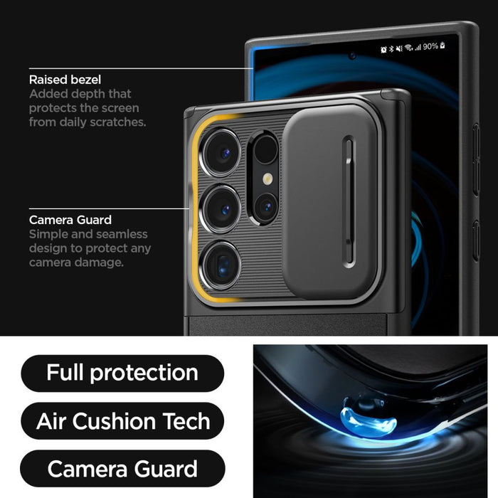 Spigen Optik Armor Case for Samsung Galaxy S24 Ultra - Black