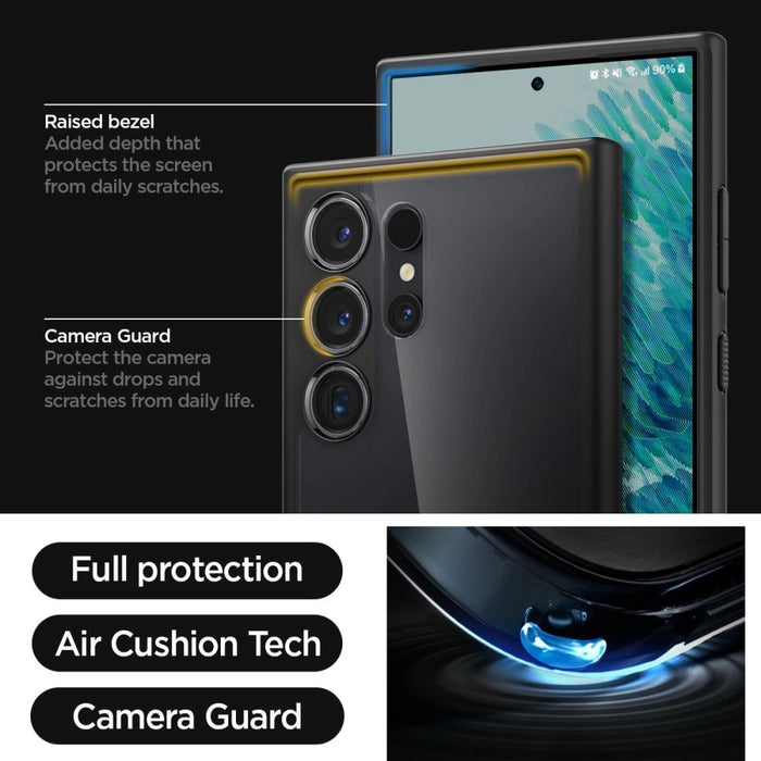 Spigen Ultra Hybrid Case for Samsung Galaxy S24 Ultra - Clear Black