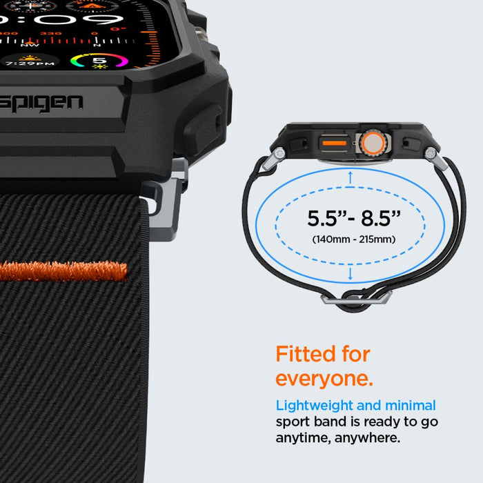 Spigen Lite Fit Pro Case with Strap for Apple Watch Ultra 1 / 2 (49mm) - Matte Black