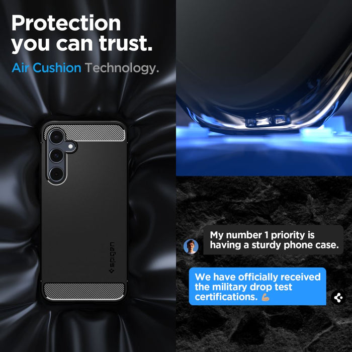 Spigen Rugged Armor Case for Samsung Galaxy A55 5G - Matte Black