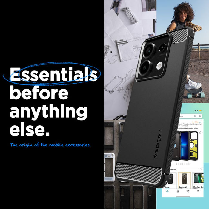 Spigen Rugged Armor Case for Xiaomi Redmi Note 13 Pro 5G / POCO X6 5G - Matte Black