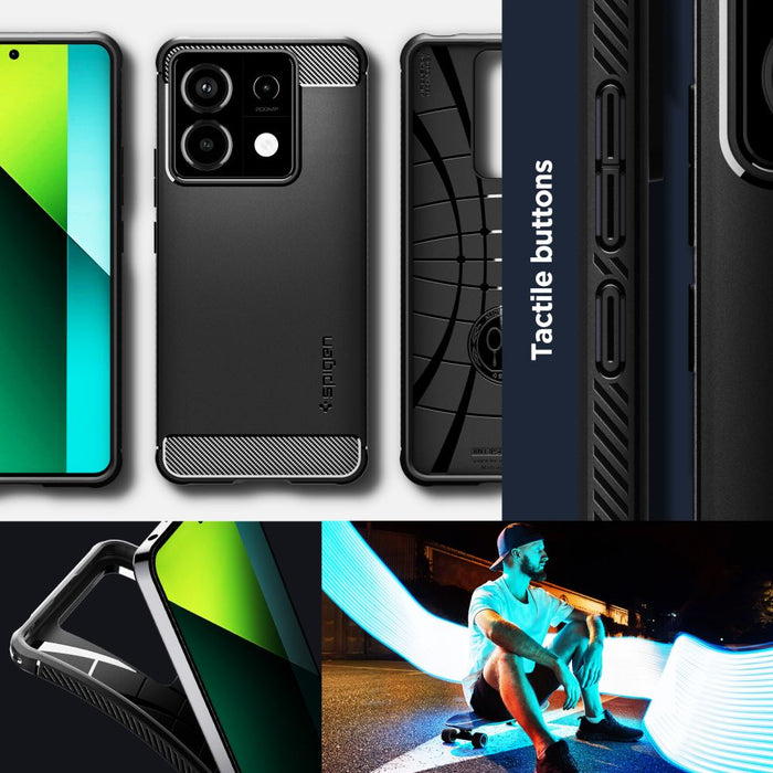 Spigen Rugged Armor Case for Xiaomi Redmi Note 13 Pro 5G / POCO X6 5G - Matte Black