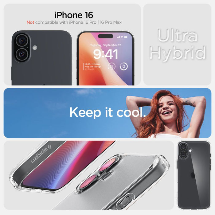 Spigen Ultra Hybrid for iPhone 16 - Clear