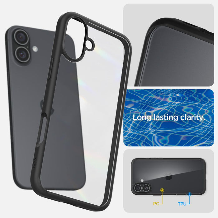Spigen Ultra Hybrid iPhone 16 Case - Matte Black