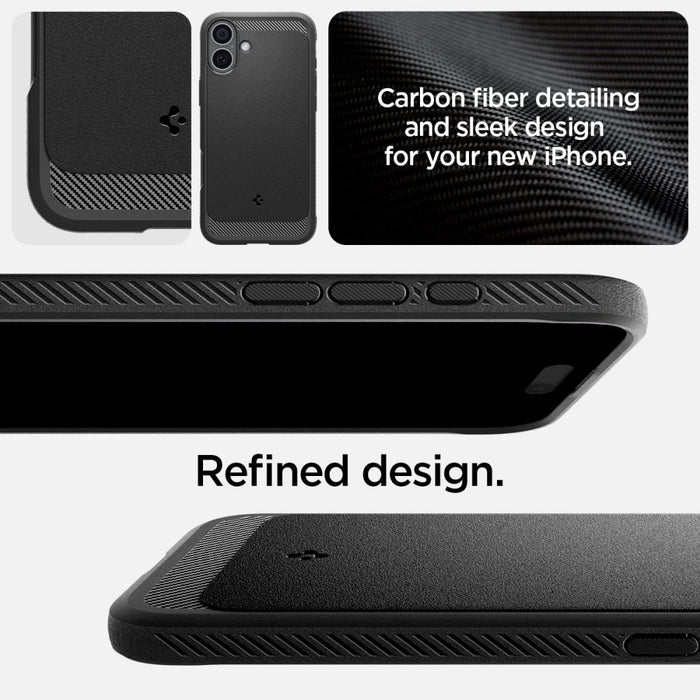 Spigen Rugged Armor MagSafe case for iPhone 16 - black