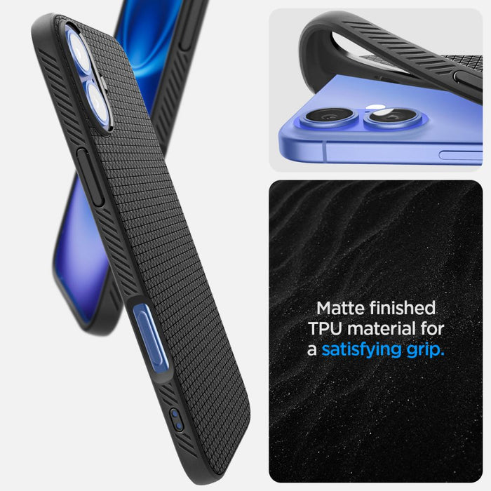 Spigen Liquid Air iPhone 16 Case - Black