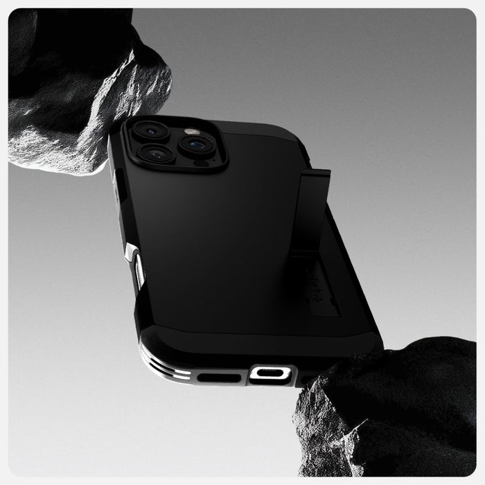 Spigen Tough Armor MagSafe Case with Stand for iPhone 16 Pro - Black