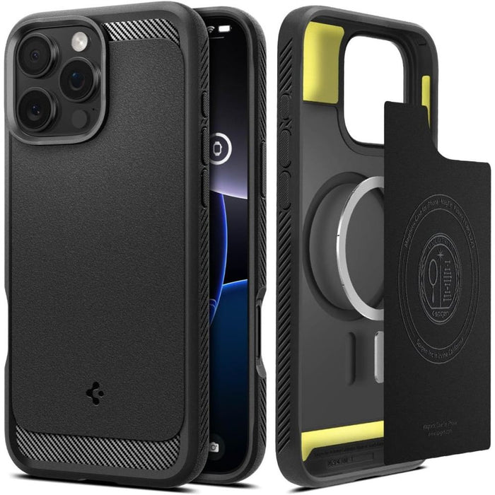 Spigen Rugged Armor MagSafe Case for iPhone 16 Pro Max - Black