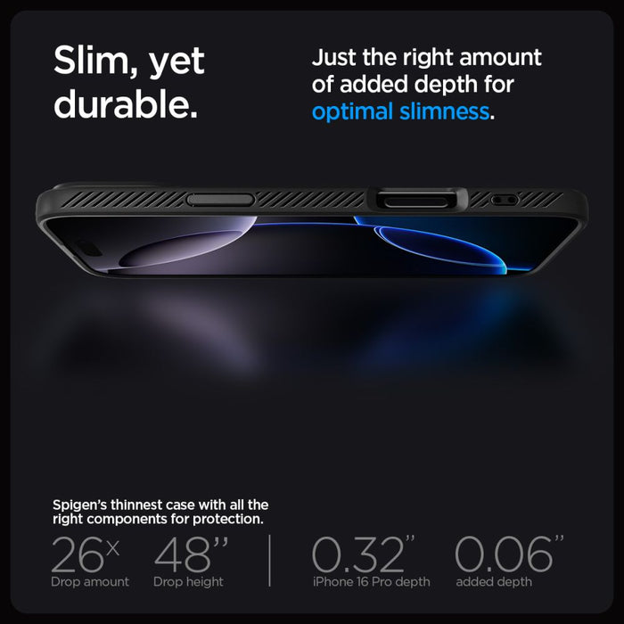 Spigen Liquid Air iPhone 16 Pro Case - Black