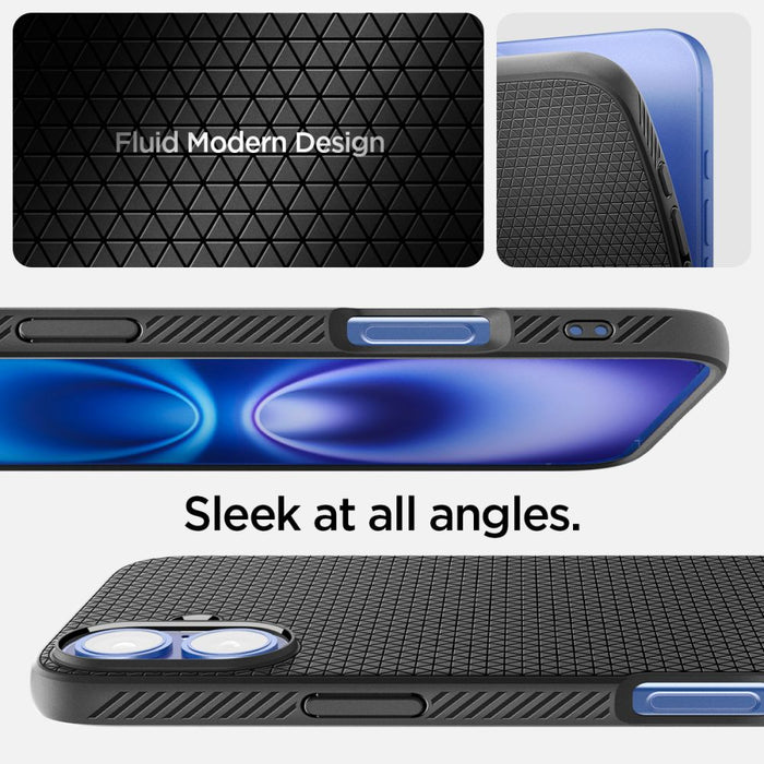 Spigen Liquid Air Case for iPhone 16 Plus - Black