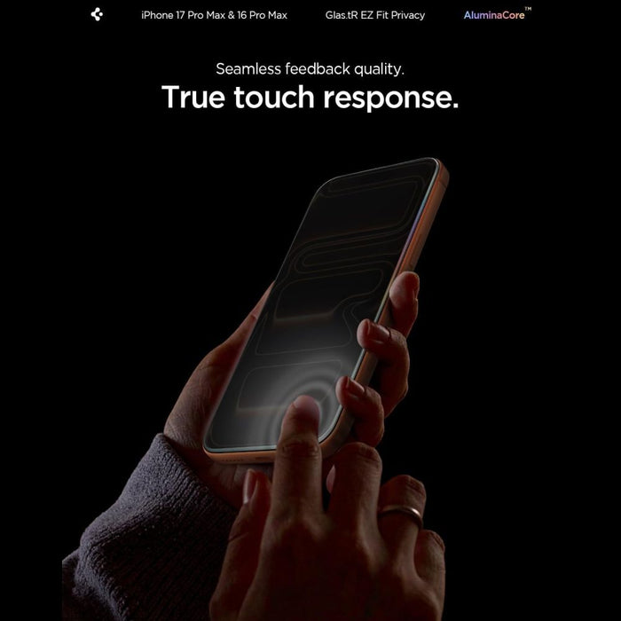 Spigen Glas.tR EZ Fit Privacy Tempered Glass for iPhone 16 Pro Max / 17 Pro Max - 2 pcs.